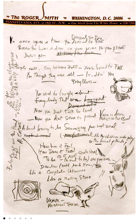 manuscrisbobdylan
