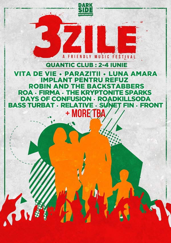 Afis 3ZILE. A Friendly Music Festival